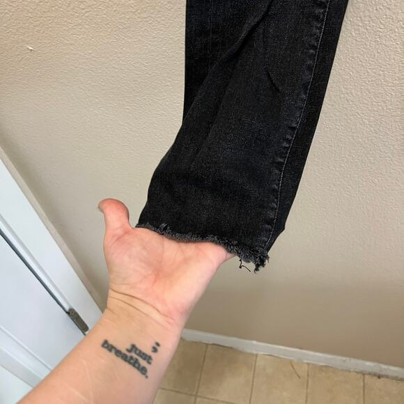 Mother Jeans High Waisted Looker Ankle Fray Night Hawk Denim Jeans Size 25 - Picture 4 of 12